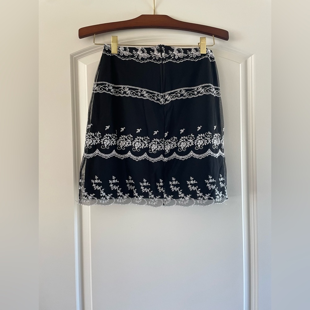 Embroidered mesh skirt. XOXO size M